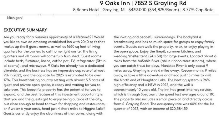 9 Oaks Inn (Pine Aire Motel, Pine-Aire Motel) - From Real Estate Listing